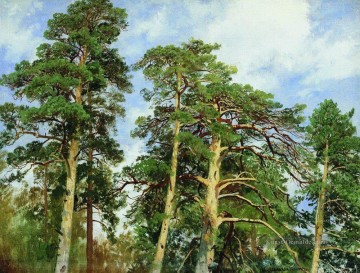 Gehölz Werke - die Gipfel der Kiefern klassische Landschaft Ivan Ivanovich Bäume